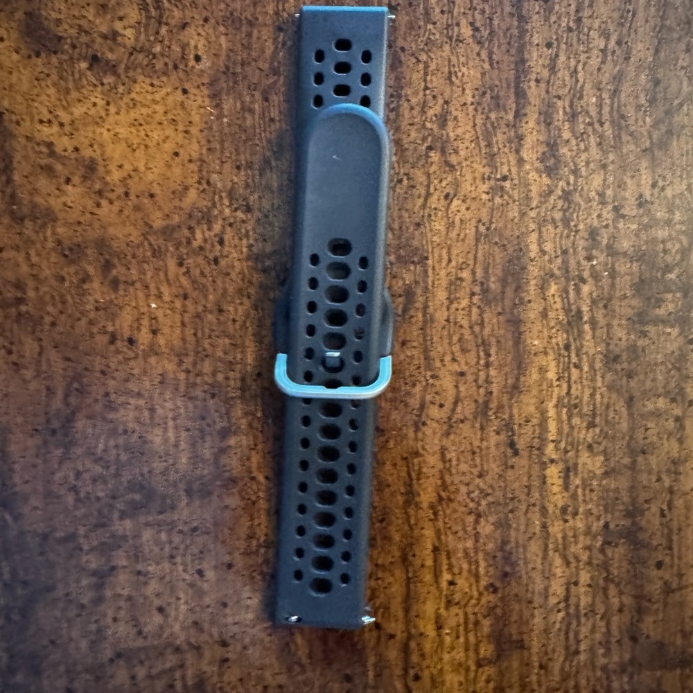 Black Perforated Silicone Watch Band